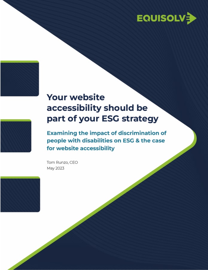 Your website accessibility should be part of your ESG strategy